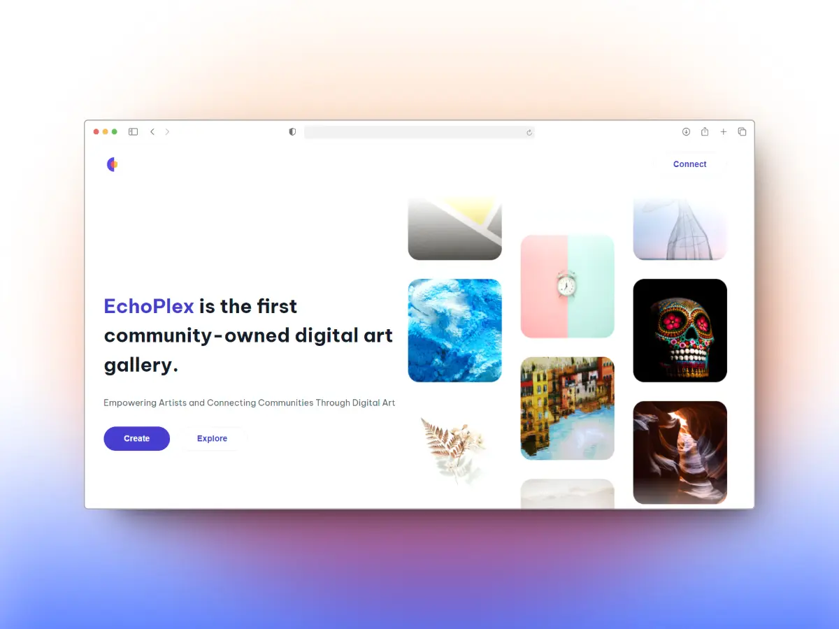 Image of the project Simple Homepage - Echoplex