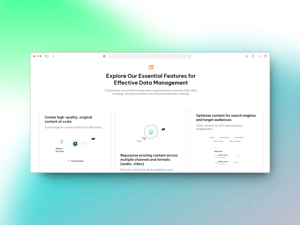 Image of the project Bento Box Layout Feature Section